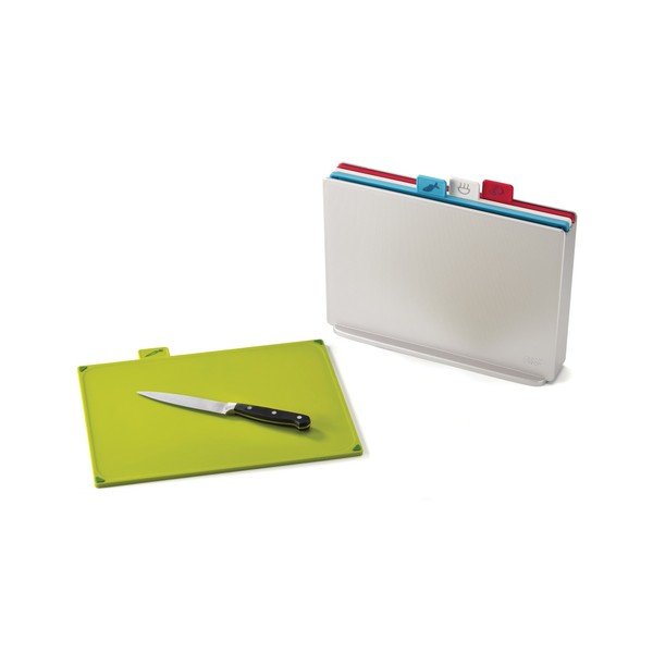 Ciemnosrebrny stojak z 4 deskami do krojenia Joseph Joseph Index, 34,6x27,3 cm-image-4