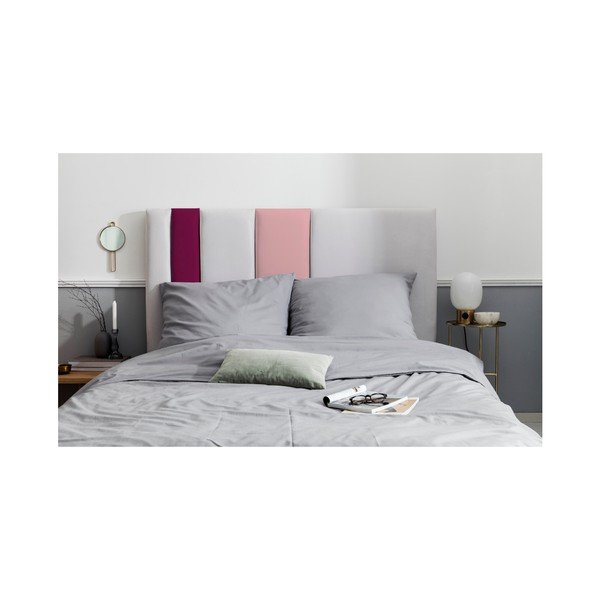Szaro-różowy zagłówek łóżka Mazzini Sofas Dahlia, 120x140 cm-image-4