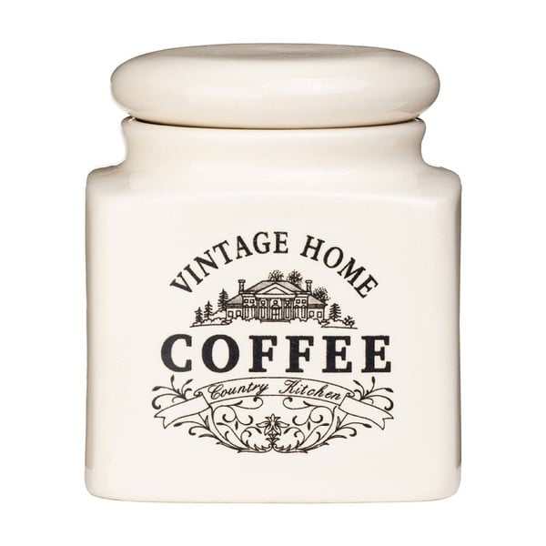 Kremowy pojemnik na kawę z ceramiki Premier Housewares Vintage Home