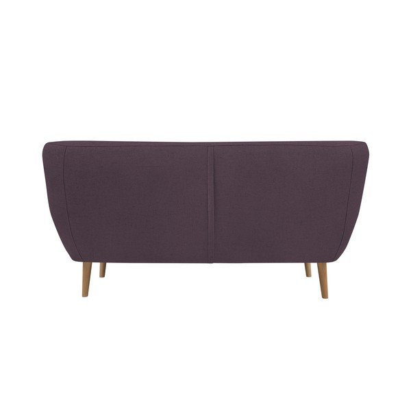 Żółta sofa 2-osobowa z jasnymi nogami Mazzini Sofas Sicile-image-1