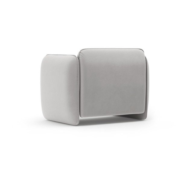 Jasnoszary aksamitny fotel Georgia – Micadoni -image-3