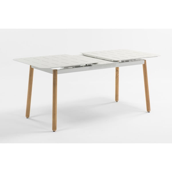 Zestaw metalowych mebli ogrodowych w białym i brązowym kolorze Ezeis Alicante-image-4