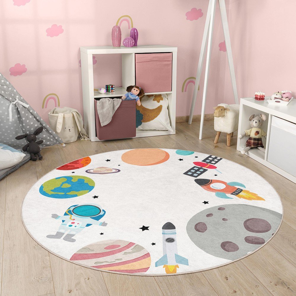 Dziecięcy dywan do zabawy odpowiedni do prania ø150 cm Space Trip – Mila Home (zdjęcie 7)