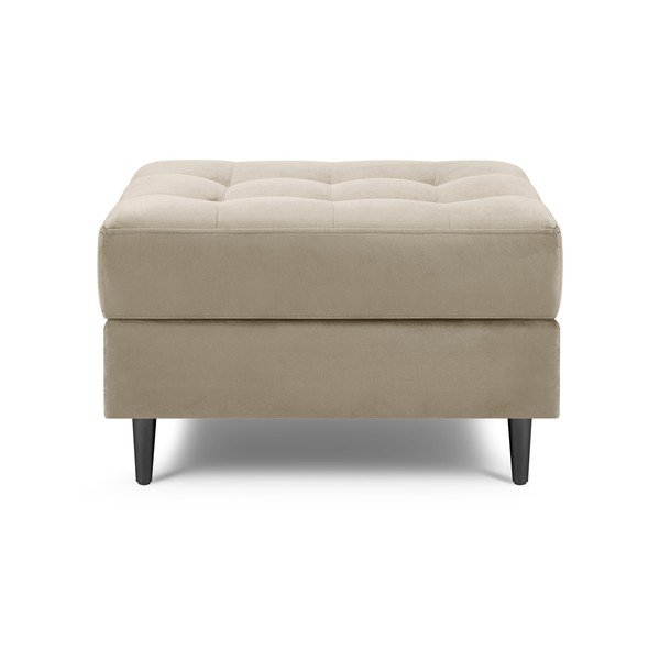 Beżowy aksamitny podnóżek Milo Casa Santo-image-1