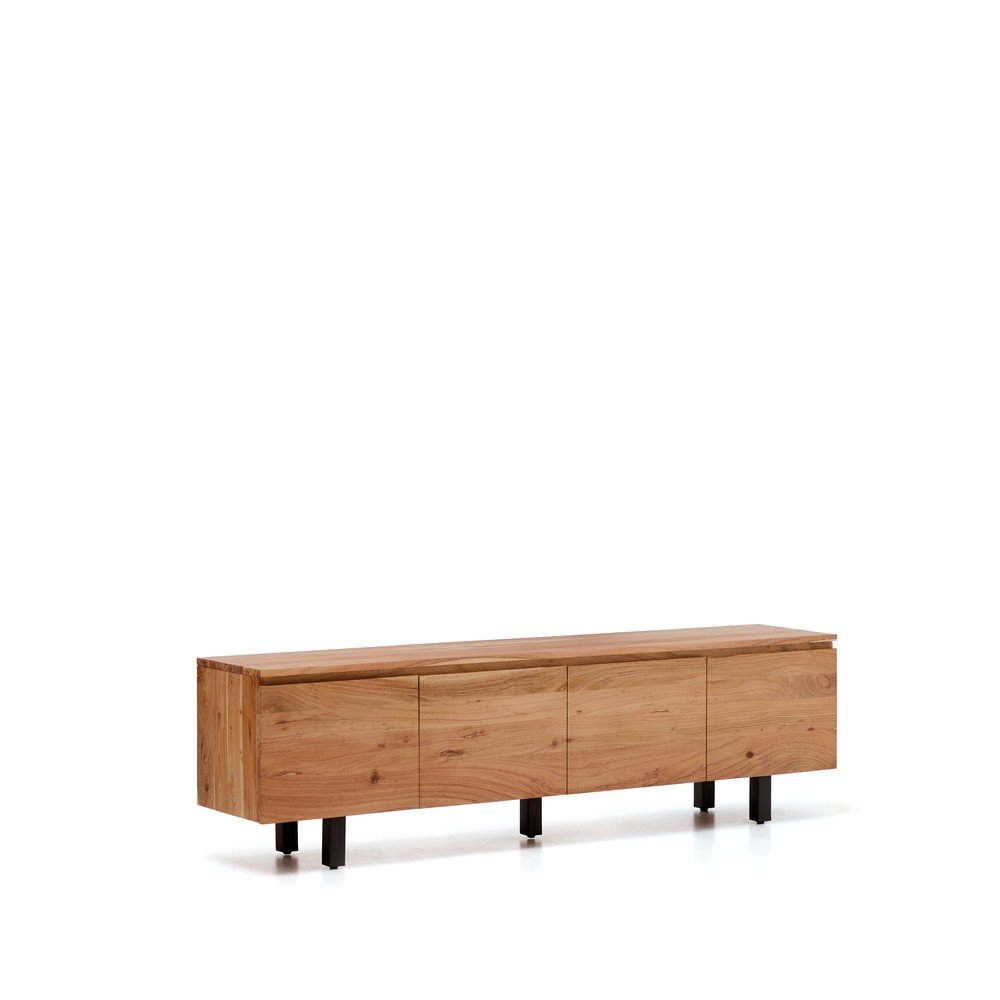 Szafka pod TV z litego drewna akacjowego w naturalnym kolorze 200x58x40 cm Uxue – Kave Home (zdjęcie 5)