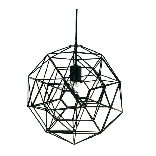 Czarna lampa wisząca z żelaza Pols Potten Hexacomplex, Ø 36 cm