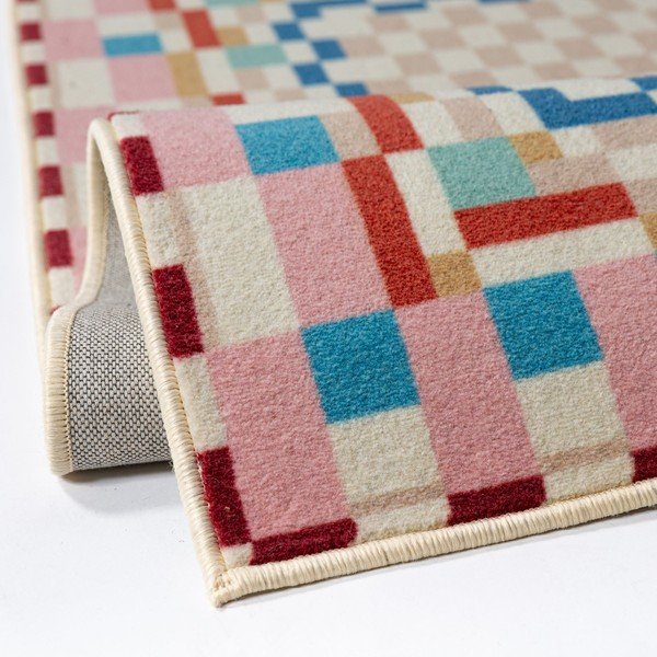 Dywan z mieszanki wełny 180x230 cm Checkered Border – Flair Rugs-image-2