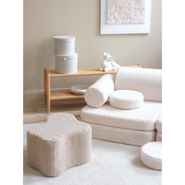 Kremowa sofa dla dzieci z materiału bouclé 132 cm Settee – Wigiwama-image-3