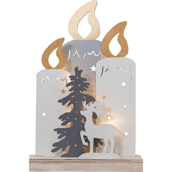 Biała dekoracja świetlna ze świątecznym motywem Fauna – Star Trading