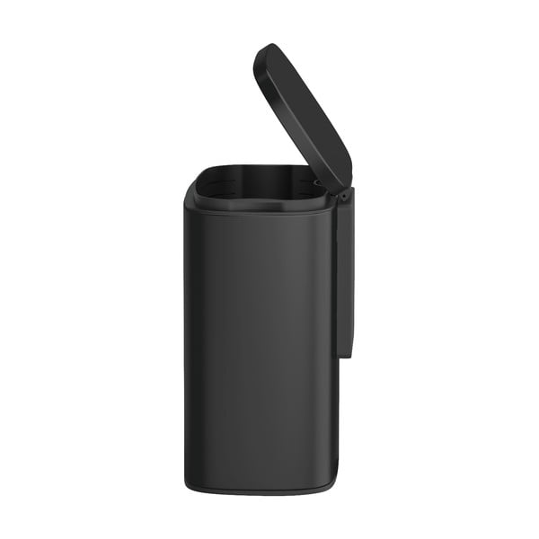 Czarny kosz na śmieci z nerezové oceli Wenko Sare-image-2