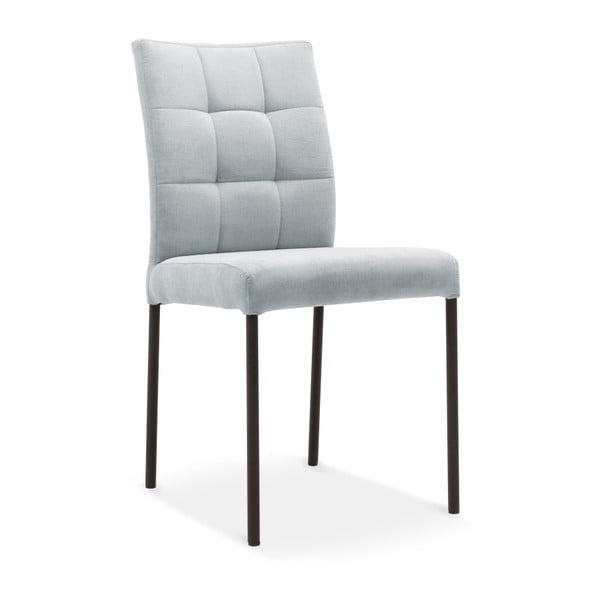 Jasnoniebieskie krzesło z czarnymi nogami Mossø Harna