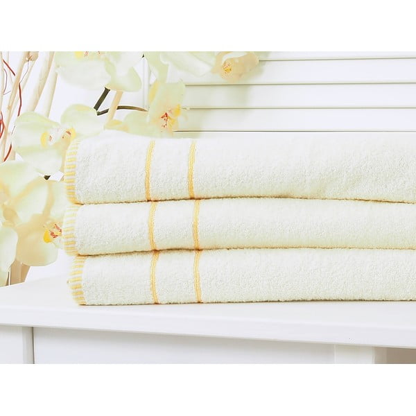 Żółto-kremowy ręcznik 50x90 cm – B.E.S.-image-1