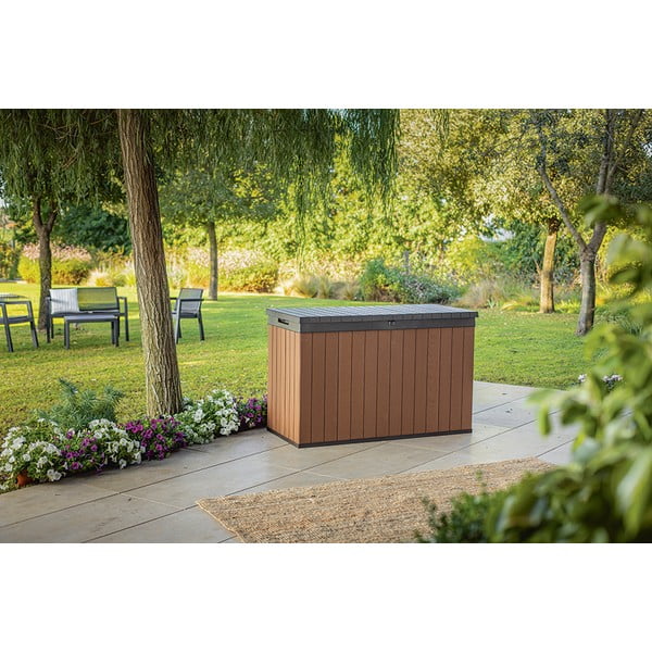 Brązowa plastikowa skrzynia ogrodowa Darwin – Keter-image-4