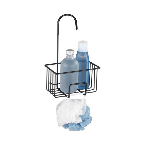 Czarna wisząca półka łazienkowa ze stali nierdzewnej Milito – Wenko-image-2