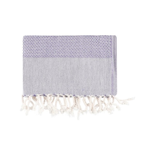 Lawendowy bawełniany koc plażowy 90x175 cm Retro – Foutastic-image-2