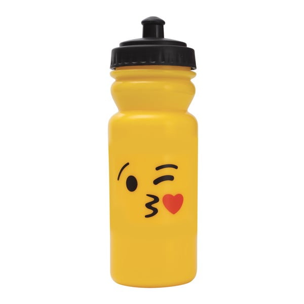 Sportowa butelka na wodę Bergner Emoticon Heart Kiss, 600 ml