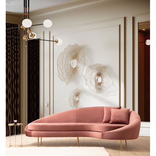 Jasnoróżowa sofa 255 cm Eses – Artie-image-1