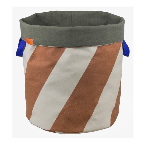 Ceglasto-kremowy tekstylny kosz na pranie 5 l Diagonal – Mette Ditmer Denmark-image-2