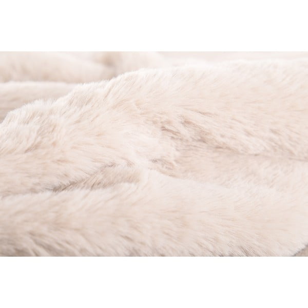 Białobeżowy koc ze sztucznego futra 150x200 cm Ruby – Tiseco Home Studio-image-1