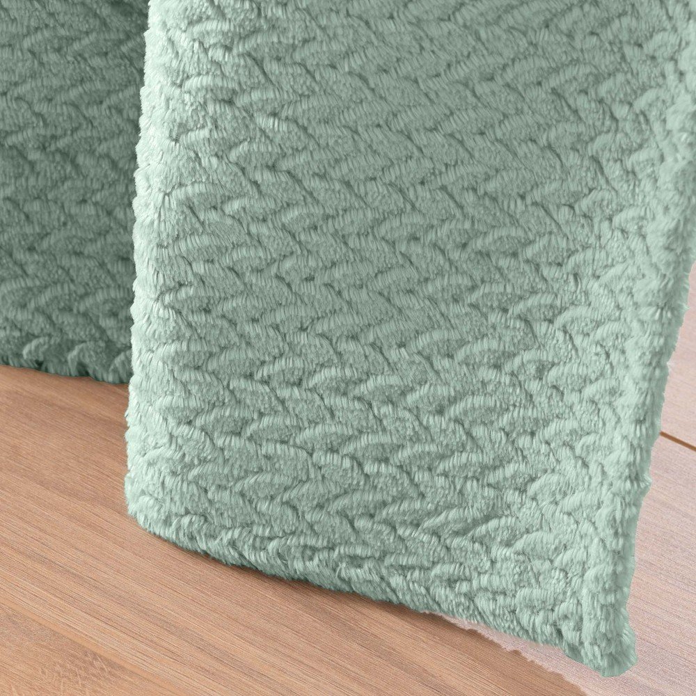 Zielona zasłona z mikfroflaneli 140x240 cm Flanela – douceur d'intérieur (zdjęcie 5)