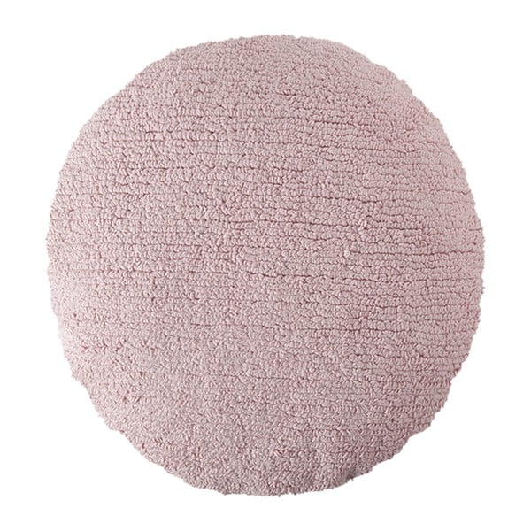 Różowa poduszka bawełniana wykonana ręcznie Lorena Canals Big Dot, średnica 50 cm