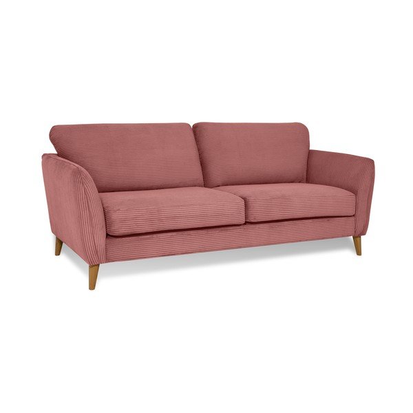Różowa sztruksowa sofa 206 cm Paris – Scandic-image-2