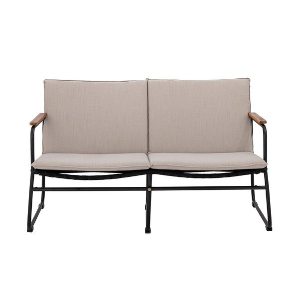 Czarno-beżowa sofa ogrodowa Hampton − Bloomingville-image-2