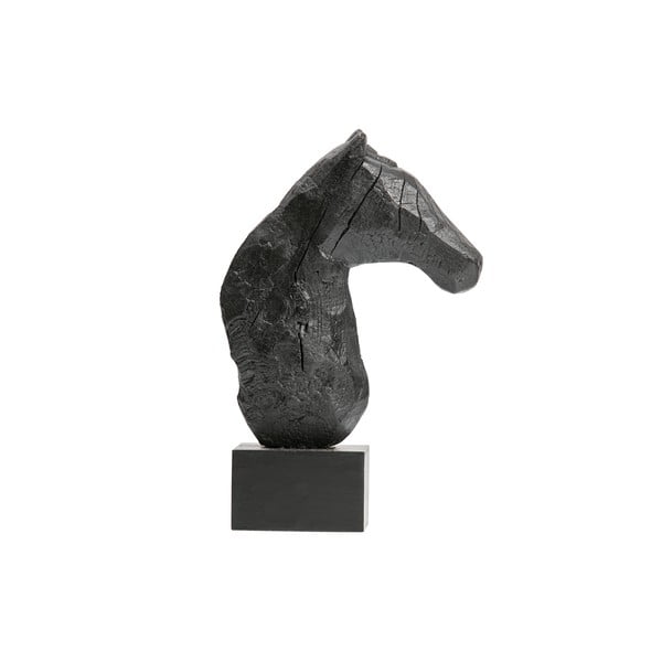 Czarna figurka z drewna mangowca BePureHome Horsepower, wys. 38 cm