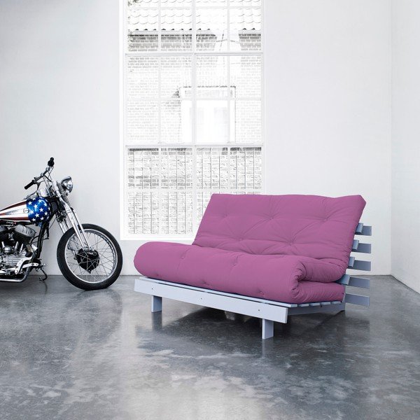 Sofa rozkładana Karup Roots White/Taffy Pink-image-1