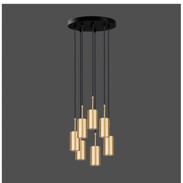 Lampa wisząca w kolorze złota Squid Lighting Geo, wys. 120 cm-image-1