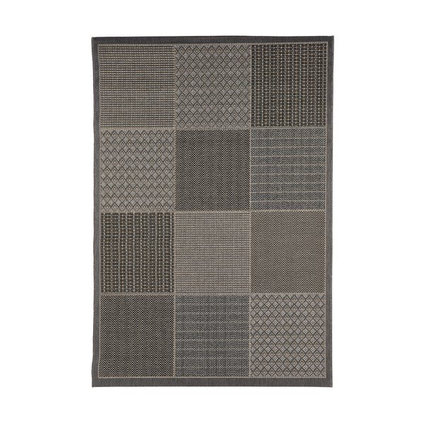 Wytrzymały dywan odpowiedni na zewnątrz Floorita Quadrotta Grey, 160x230 cm-image-1