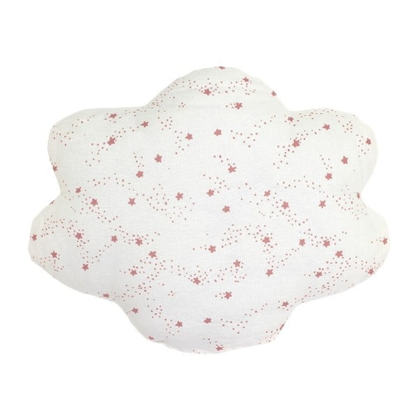 Biała poduszka w różowe gwiazdki Art For Kids Cloud, 50x40 cm