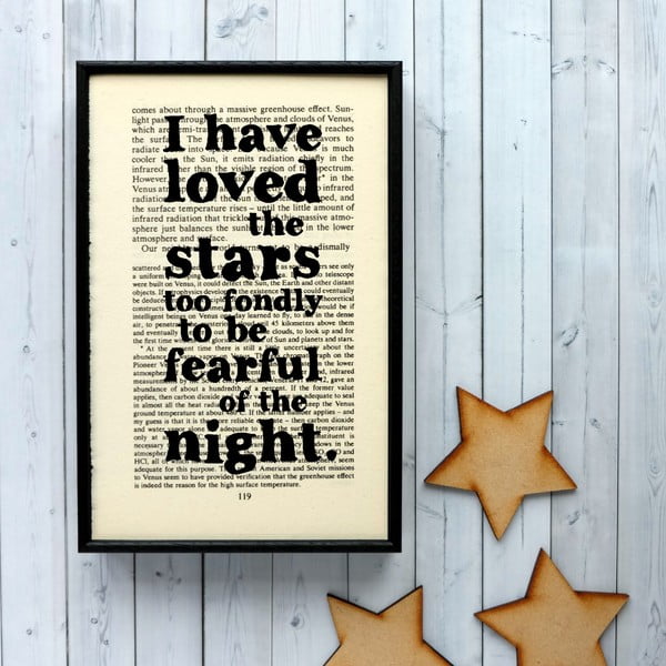 Plakat w
  drewnianej ramie Loved the Stars Cosmos