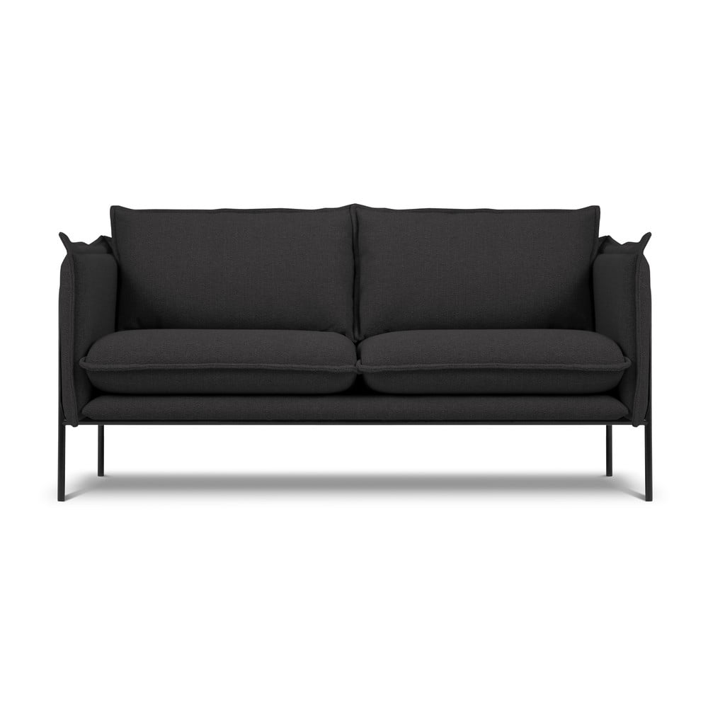 Czarna sofa Interieurs 86 Andrea, 145 cm