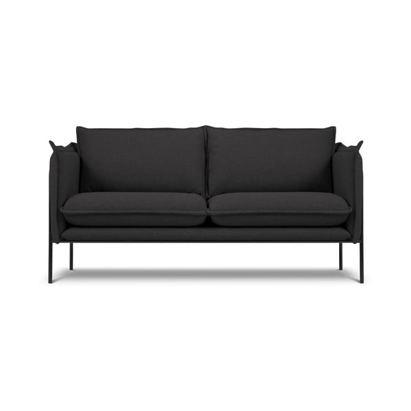 Czarna sofa Interieurs 86 Andrea, 145 cm