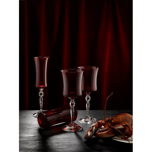 Czerwony szklany wazon Crystalex Extravagance, wys. 24,8 cm-image-2