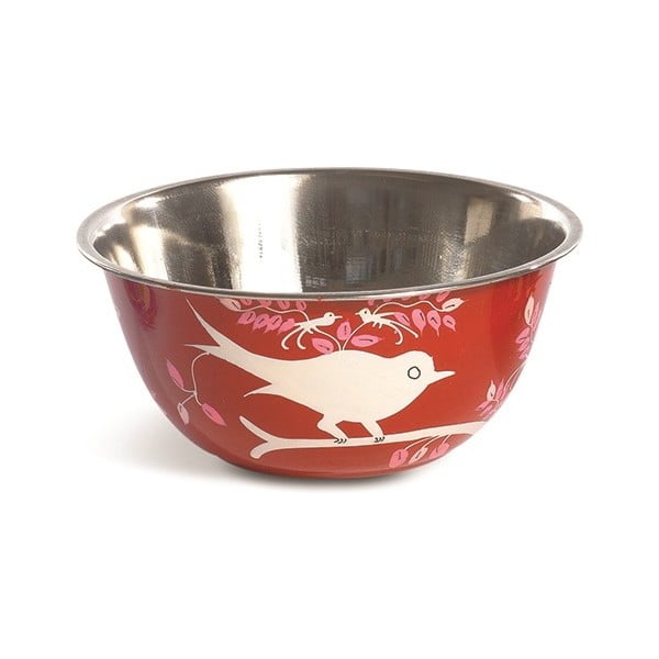 Miska Eva Hand Painted Bowl, czerwona