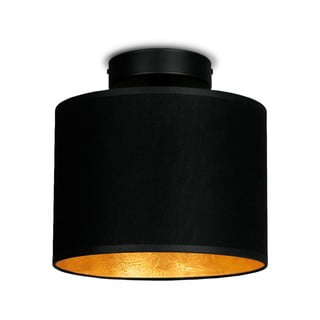 Czarna lampa sufitowa z detalem w kolorze złota Sotto Luce MIKA Elementar XS CP, ⌀ 20 cm