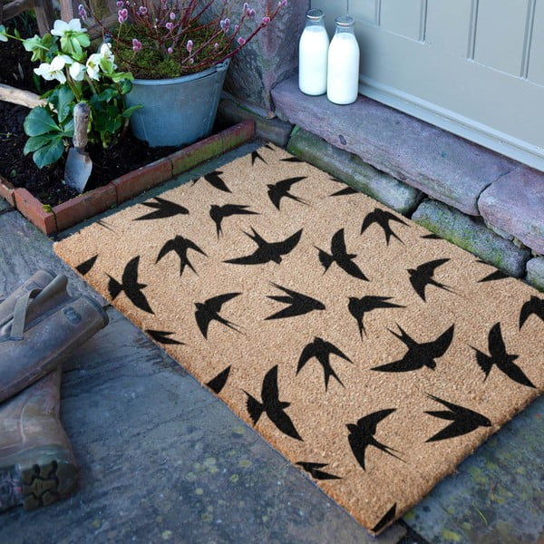 Wycieraczka z włókna kokosowego 40x60 cm Swallows – Artsy Doormats-image-2
