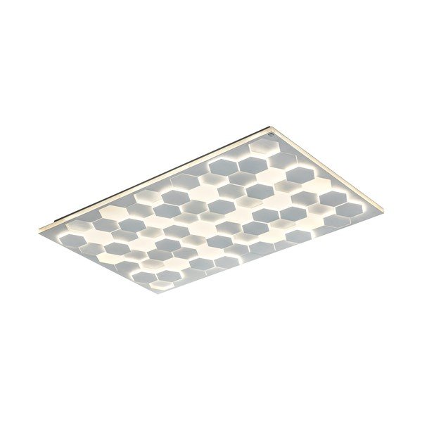 Biała lampa sufitowa LED ze sterowaniem głosowym/mobilną aplikacją i metalowym kloszem 70x115 cm Cifavo – CINQUE-image-1