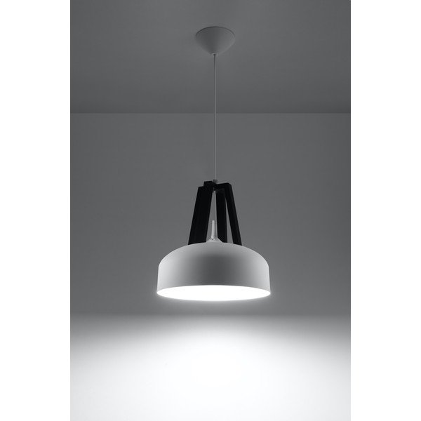 Biało-czarna lampa wisząca Sollux Olla-image-2