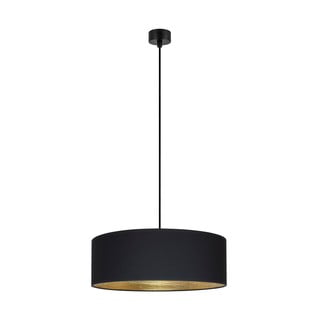 Czarna lampa wisząca z detalem w złotym kolorze Bulb Attack Tres XL, ⌀ 45 cm