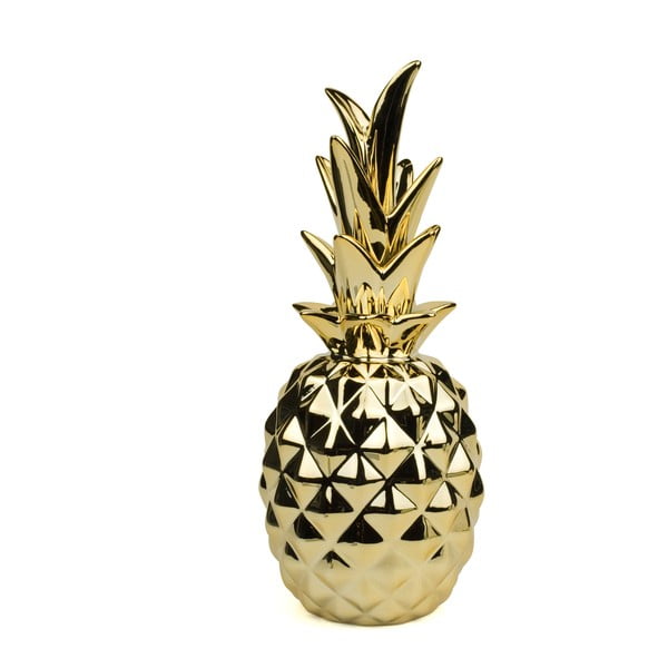 Złota dekoracja ceramiczna Pineapple