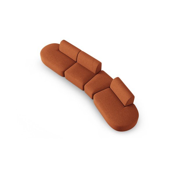 Pomarańczowa sofa 412 cm Shane – Micadoni Home-image-3