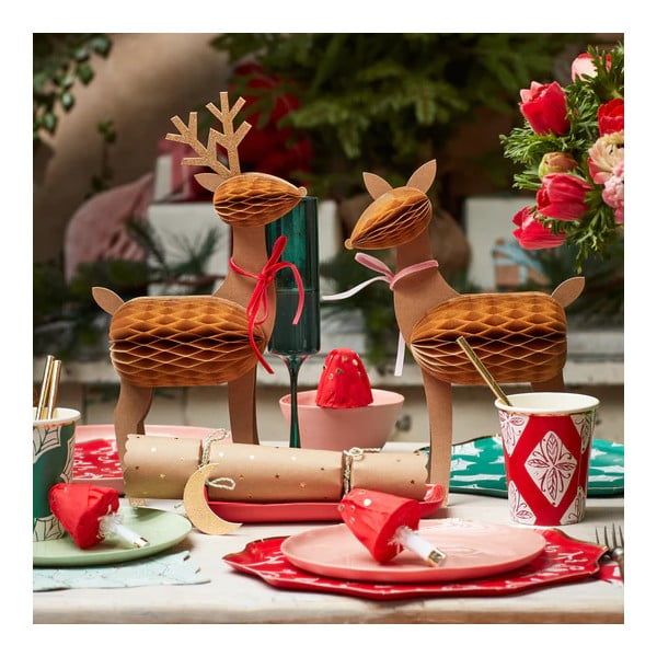 Figurki świąteczne zestaw 3 szt. Reindeer Family – Meri Meri-image-1
