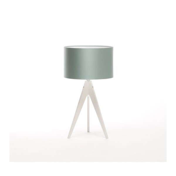 Stalowo-niebieska lampa stołowa 4room Artist, biała lakierowana brzoza, Ø 33 cm