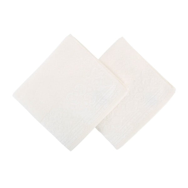 Zestaw 2 białych ręczników Zarif, 50x90 cm