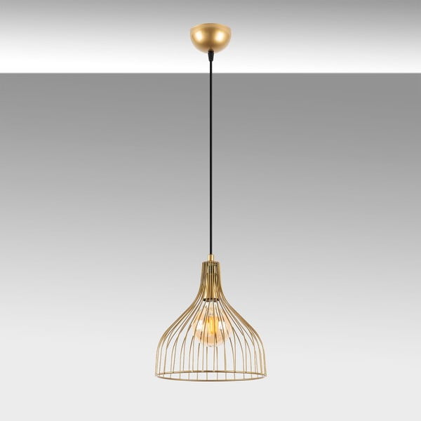 Lampa wisząca w kolorze złota z metalowym kloszem ø 25 cm Cafu – Opviq lights-image-2