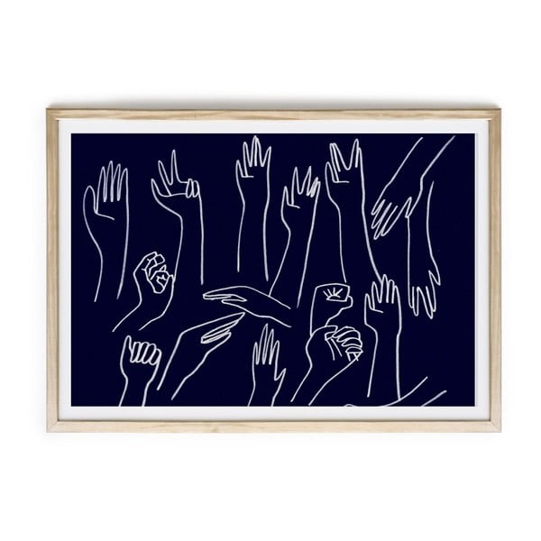 Obraz w ramie Velvet Atelier Hands, 60x40 cm
