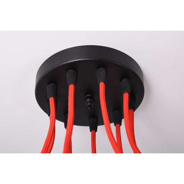 Czerwona lampa wisząca z 9 żarówkami Filament Style Spider-image-4